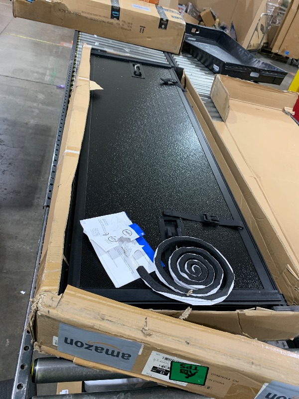 Photo 1 of KUIPERAUTO Fiberglass Tri Hard Truck Tonneau Cover Fleetside Compatible with 2009-2025 Dodge Ram 1500 Classic & New Body (w/o Ram Box)-5.8 FT Bed On Top 67.4 inch Bed Cover