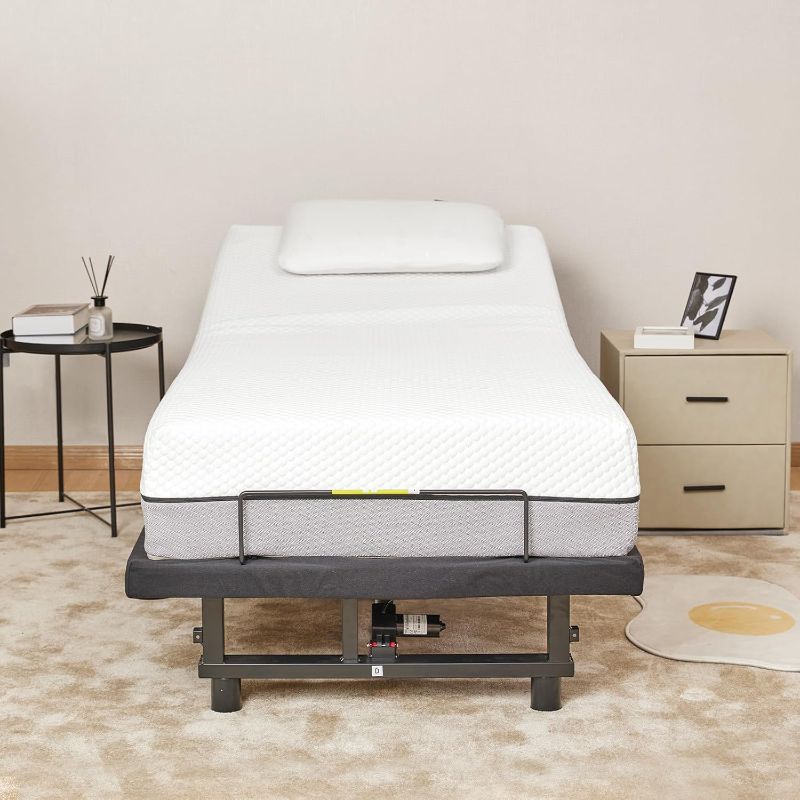 Photo 1 of Adjustable Bed Frame Txl, Independent Head And Foot Inclines, Dual Motor Quiet Adjustment Operation, Wireless Remote Control, Cloth Cover?Mattress Protection, Sturdy And Stable,Ergonomic Position
