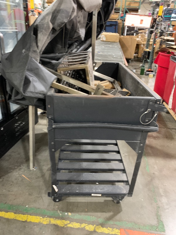 Photo 1 of Backyard Discovery Argentine Santa Maria Wood Fire & Charcoal BBQ Grill with Brasero, Adjustable Grill Grates, Fire Bricks, Heavy-Duty Steel, S-Hooks, Acacia Wood Table for Outdoor Gaucho Grilling