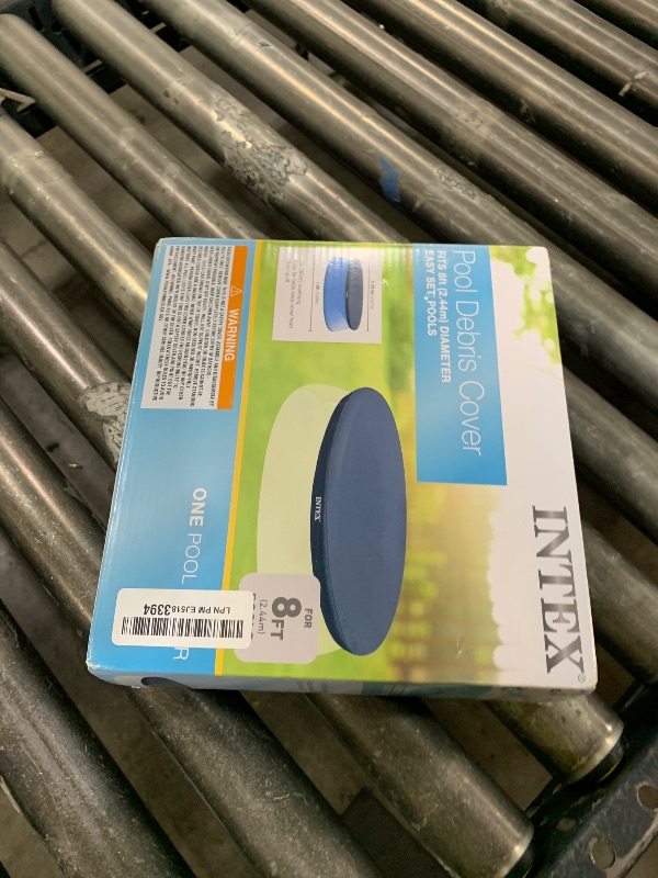 Photo 1 of Intex Easy Set Pool Cover - 8 FT for Easy Set Inflatable Pools - 28020E Pool Cover - Includes Rope Tie, Drain Holes, Snug Fit to Protect Water from Bugs, Scum, and Evaporation
