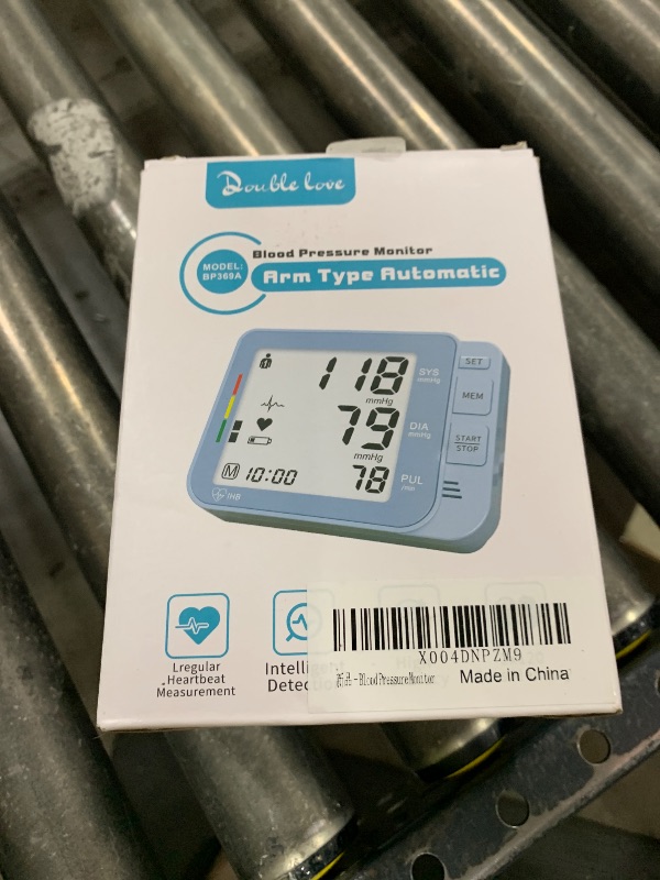 Photo 1 of Double love Blood Pressure Monitors for Home Use with 2 Size Cuff (8.7-16.5'' & 15-21.7'' Extra Large Blood Pressure Cuff), 2x120 Memory, with USB Cable and 4 aa Batteries(Blue)