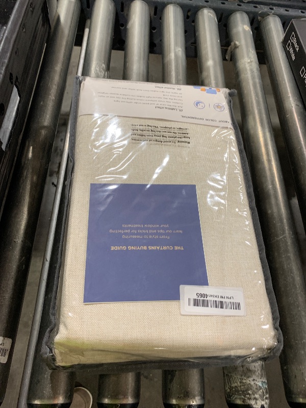 Photo 1 of 100% Blackout Shield Linen Blackout Curtains for Bedroom 84 Inches Long, Back Tab/Rod Pocket Living Room Drapes, Thermal Insulated Blackout Curtains 2 Panels Set, 50" W x 84" L, Cream