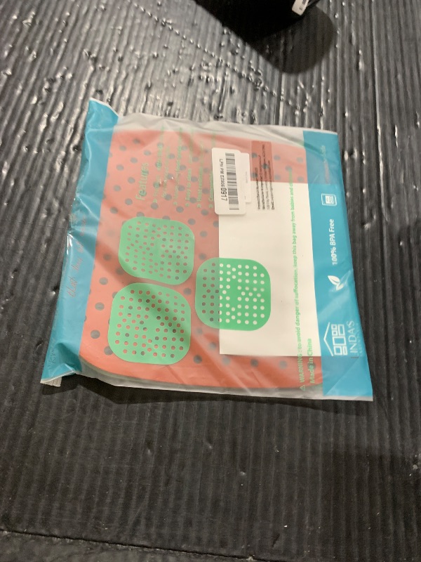 Photo 1 of Reusable Square Silicone Air Fryer Liners (8.5 Inch, 3 Pack) by Linda’s Essentials - Non-Stick, Easy-Clean Accessories with Cheat Sheet & Recipe Book, Perfect for Quick Meals