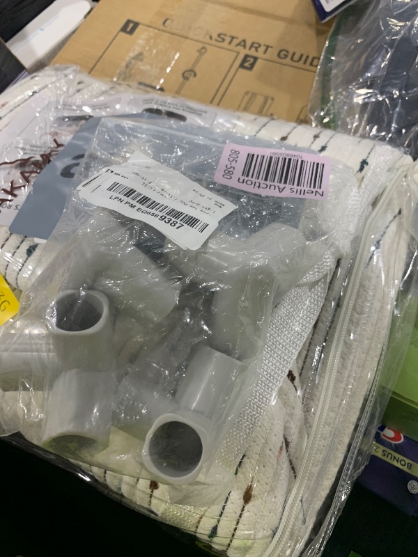 Photo 1 of ifundom 4pcs Guardrail PVC Pipe Connector Elbow Pipe Fitting Canopy Fitting Couplers Furniture Grade Pipe Top Corner Joint Playpen Tent Pole Connector PVC Corner Fittings Light Grey