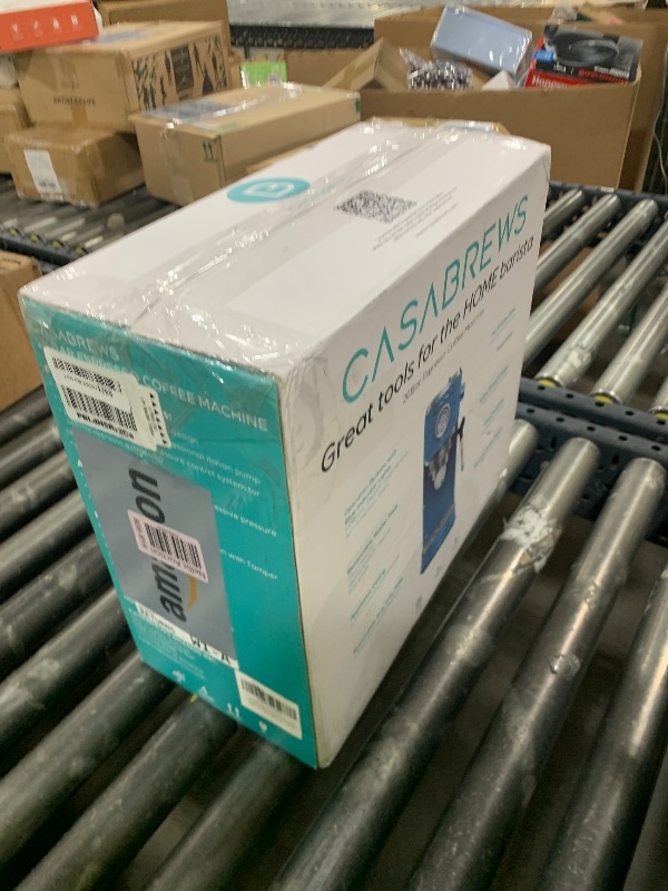 Photo 1 of CASABREWS CM5418 Espresso Machine 20 Bar, Stainless Steel Espresso Maker with Milk Frother Steam Wand, Professional Coffee Machine with 34oz Removable Water Tank, Baby Blue