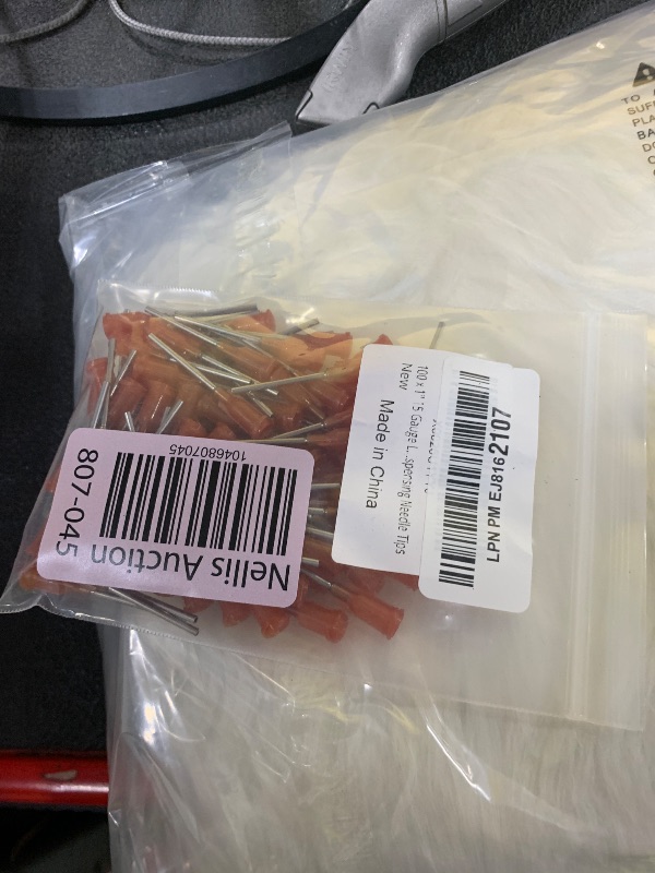 Photo 1 of 100 x 1" 15 Gauge Luer Lock Henna Dispensing Needle Blunt End Glue Dispensing Needle Tips
