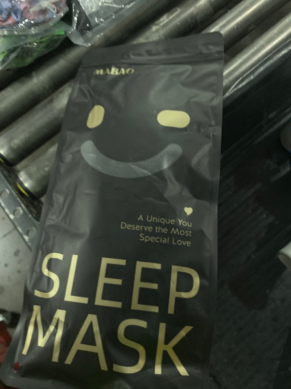 Photo 1 of MABAO Sleep Mask for Side Sleeper, Eye Mask for Sleeping Women Men, 3D Contoured Cup No Eye Pressure 100% Light Blocking Sleeping Mask with Adjustable Strap Night Blindfold Flight, Travel, Nap, Black