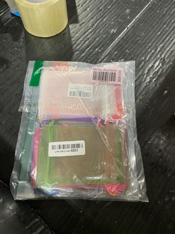 Photo 1 of ANZNKU 50 Pack Multicolor Organza Bags 4 x 6 inch, Small Mesh Bag Drawstring, Organza Gift Bag for Wedding Party Favor Jewelry Candy