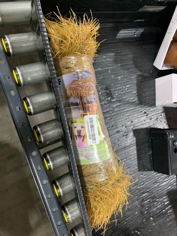 Photo 1 of XLX TURF Faux Thatch Straw Table Runner 36 Inches Long, Yellow Hay Grass for Western Party Decorations Cowboy Table Centerpiece Tiki Mexican Tropical Jungle Birthday Home