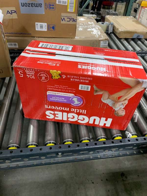 Photo 1 of Huggies Size 5 Diapers, Little Movers Baby Diapers, Size 5 (27+ lbs), 104 Count, Packaging May Vary