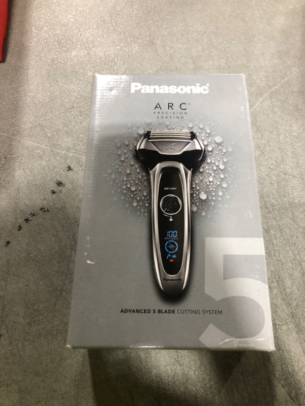Photo 1 of Panasonic ARC5 Electric Razor for Men with Pop-Up Trimmer, Wet/Dry 5-Blade Electric Shaver with Intelligent Shave Sensor and Multi-Flex Pivoting Head – ES-LV65-S (Silver)