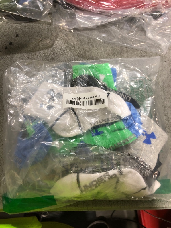 Photo 1 of Under Armour Baby Boys Multi Pack Future Boss Essential Quarter Sock, Extreme Green, 2T-4T