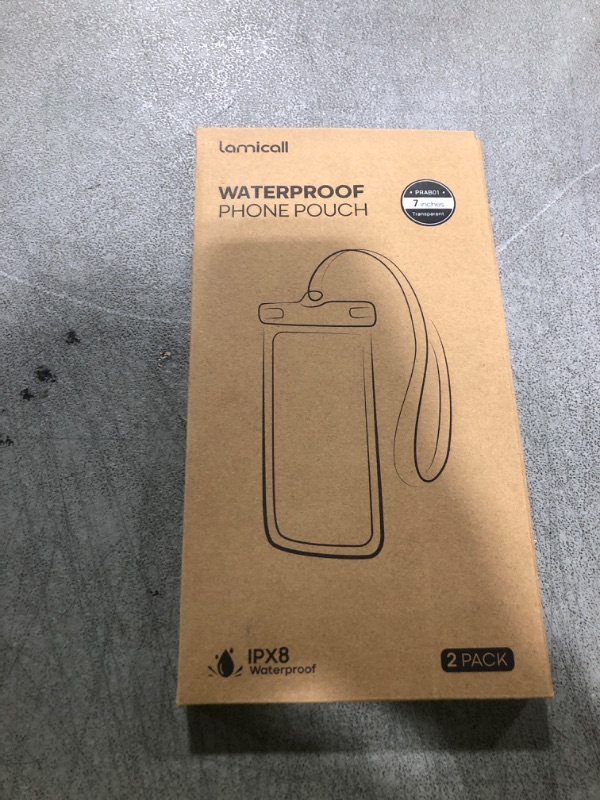 Photo 1 of Lamicall Waterproof Phone Pouch Case - [2 Pack][Easy Lock & Heavy Duty] IPX8 Water Proof Cell Phone Dry Bag for Beach, Protector for iPhone 16 15 14 13 12 11 Pro Max Plus XS XR, Galaxy S24 S23, 4-7"