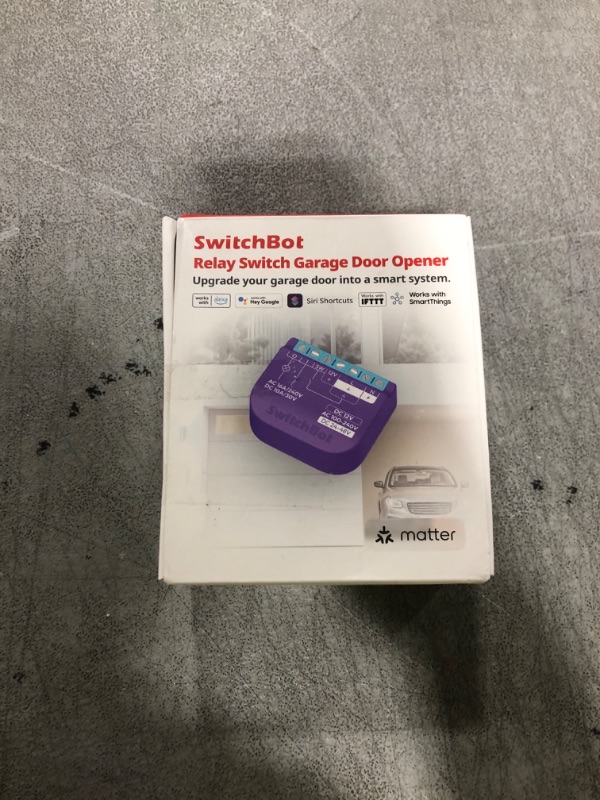 Photo 1 of Switchbot WiFi Smart Garage Door Opener, Matter Certified, Alexa/Google/Siri/IFTTT/Smartthings Supported, Most Garage Door Supported, App Control, Multiple Notification Modes, No Hub Needed