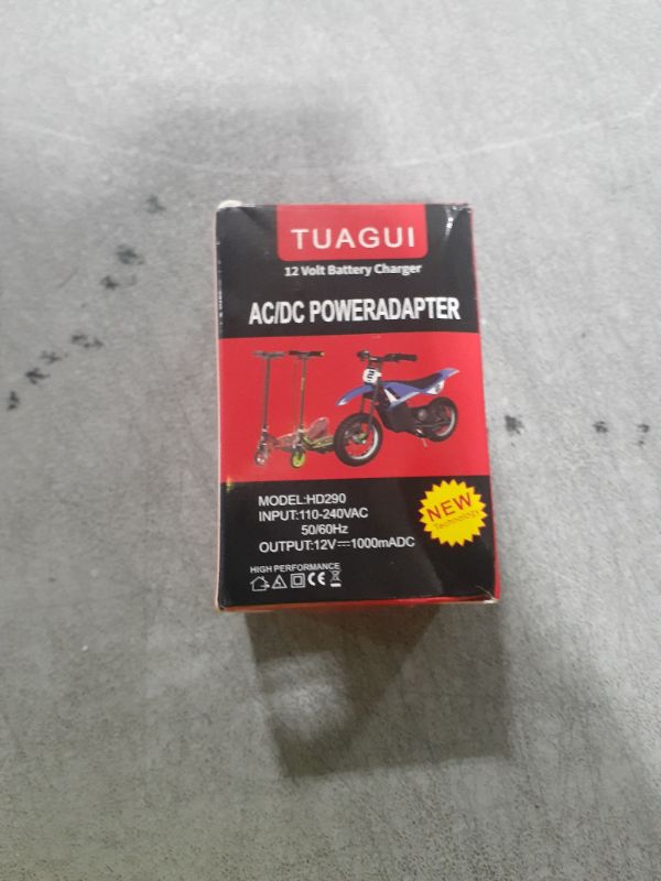 Photo 1 of 12v Charger for Razor Power Core E90 Charger for Electric Scooter Black Label Powercore E90, E95, MX125 Dirt Bike, MX125 Dirt Rocket, 12V Kids Ride On, Dynacraft Toy Power Supplies