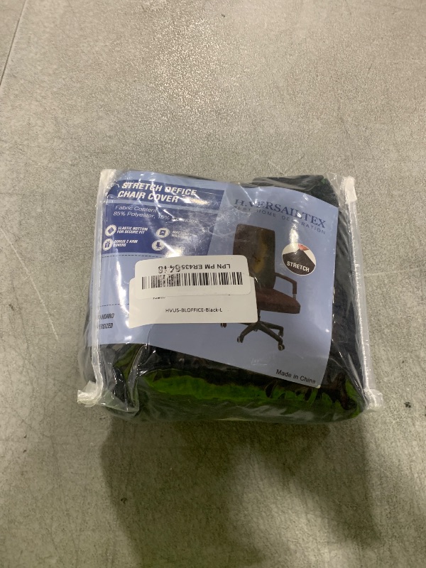 Photo 1 of H.VERSAILTEX Home Office Chair Covers Stretchable Computer Desk Chair Covers Mid - High Back Universal Executive Boss Gaming Seat Cover Removable Machine Washable?Non Slip Thick Jacquard, Black- Large