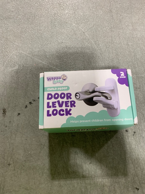 Photo 1 of Door Lever Lock (2 Pack) – Prevents Toddlers from Opening Doors – Easy One-Hand Operation for Adults – Durable ABS with 3M Adhesive Backing – No Tools Needed for Install