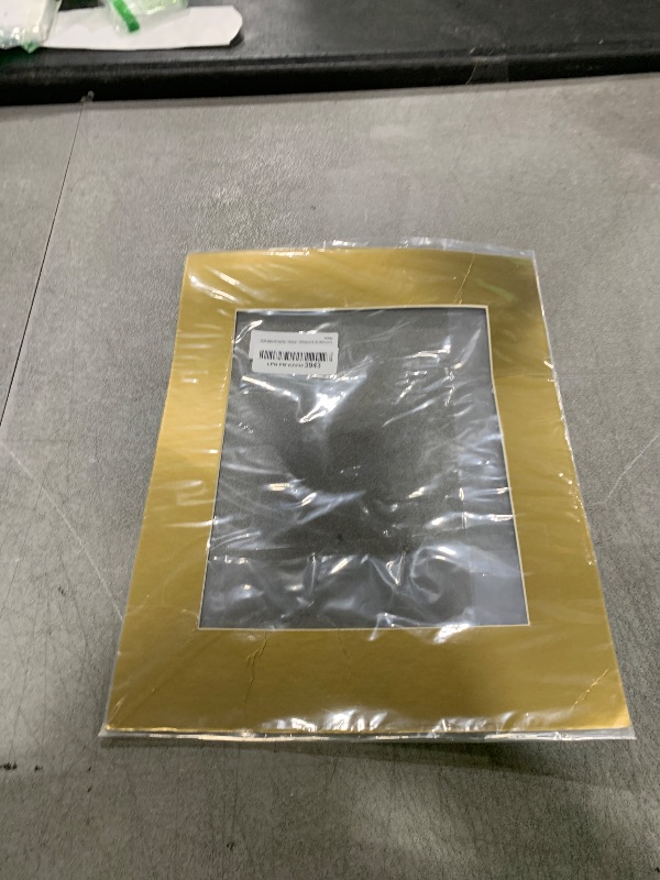 Photo 1 of 11x14 Mat for 8x10 Photo - Precut Metallic Gold Picture Matboard for Frames Measuring 11 x 14 Inches - Bevel Cut Matte to Display Art Measuring 8 x 10 Inches - Acid Free ONE MAT