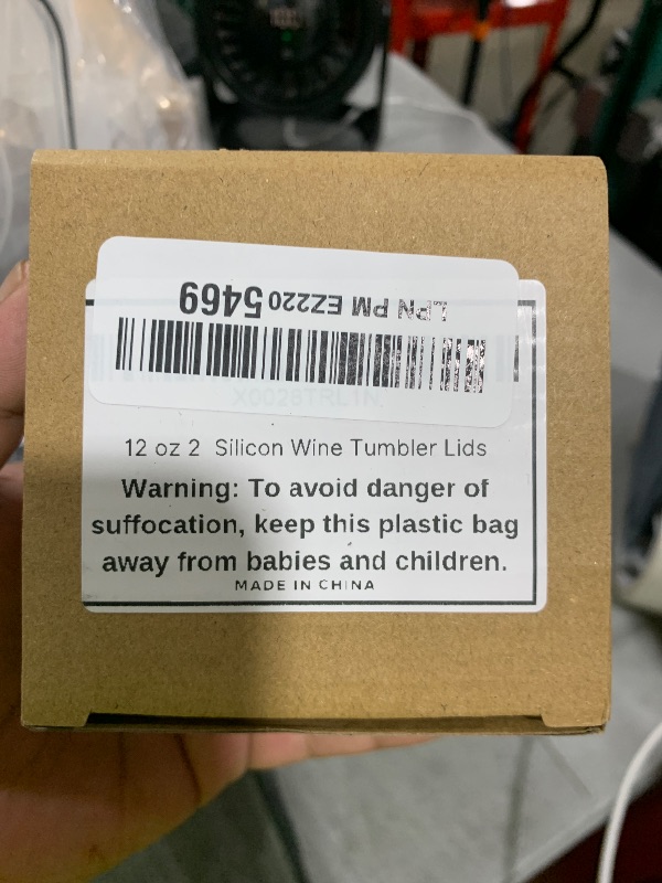 Photo 1 of 2 Wine Tumbler Lids, 12 oz Spill Proof 2.9 inch (Outer Rim) Diameter Lids for Wine Mugs - No Leak Design Splash Resistant Replacement Silicon Sliding Covers, Pack of 2 Insulated Cover