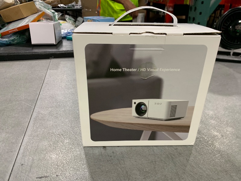 Photo 1 of Mini Smart Projector, XGODY X2 Android 12 Portable HD Projector 12000L 1080P Support with WiFi and Bluetooth, Electric Focus/Keystone, Built-in Prime V, YouTube 8000+ APP, Tripod Included(Pearl White)