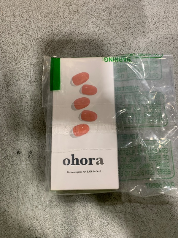 Photo 1 of ohora Semi Cured Gel Nail Strips (N Cream Glow) - Pink, Solid, Works with Any UV/LED Lamps, Salon-Quality, Long Lasting, Easy to Apply & Remove - Includes 2 Prep Pads, Nail File & Wooden Stick