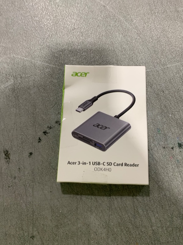 Photo 1 of Acer SD Card Reader USB C, 3 in 1 Memory Card Reader with Dual Slots & USB 3.0, Micro SD Card Adapter for iPhone 16/15 Compatible with Camera, Android, MacBook Pro/Air, Laptop