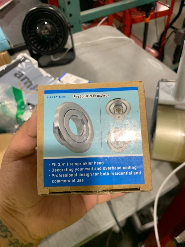 Photo 1 of Happy Tree (2 Pack) 3/4" IPS Fire Sprinkler Head Escutcheon Plate Standard Cover Trim Ring Two Piece Rosette Chrome Fire Sprinkler Covers for Ceiling