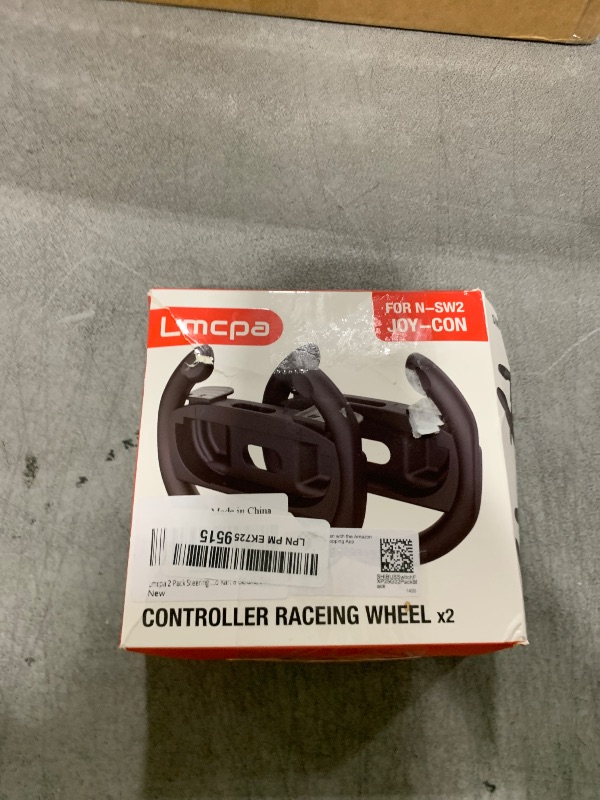 Photo 1 of Lmcpa Steering Wheels for Nintendo Switch 2 (2025), Racing Wheels for NS2 Mario Kart World/ 8 Deluxe with Anti-Slip Grip & Plug-and-Play, Universal Wheel Accessories for Switch New Gen (2x Black)