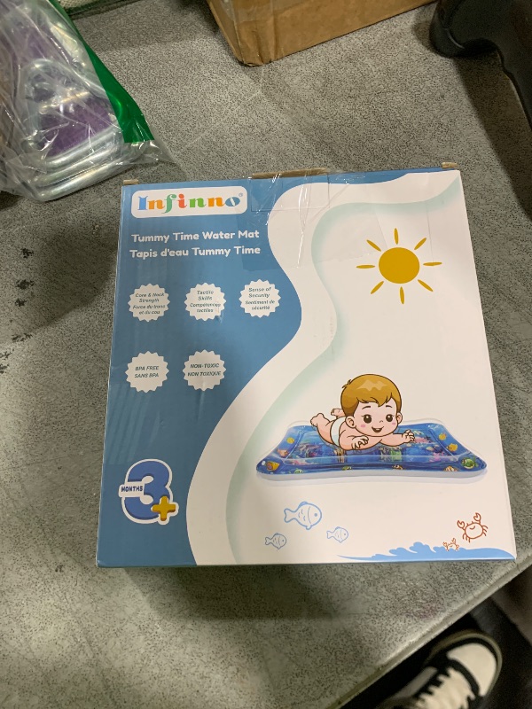 Photo 1 of Infinno Inflatable Tummy Time Mat Premium Baby Water Play Mat for Infants and Toddlers Baby Toys for 3 to 24 Months, Strengthen Your Baby's Muscles, Portable