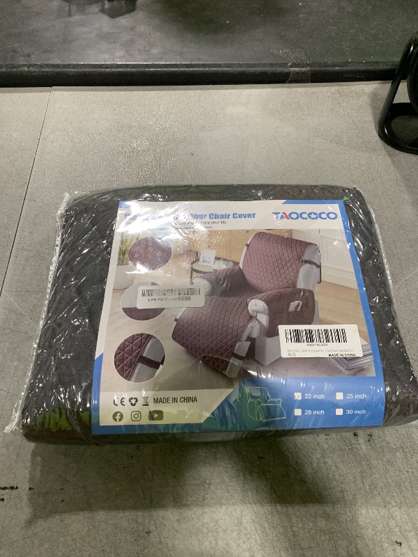 Photo 1 of TAOCOCO 100% Waterproof Recliner Cover - Recliner Cover with Non-Slip Granule, Recliner Chair Covers with Elastic Band, Recliner Chair Covers for Reclining Chair(Dark Grey,Small-22'')