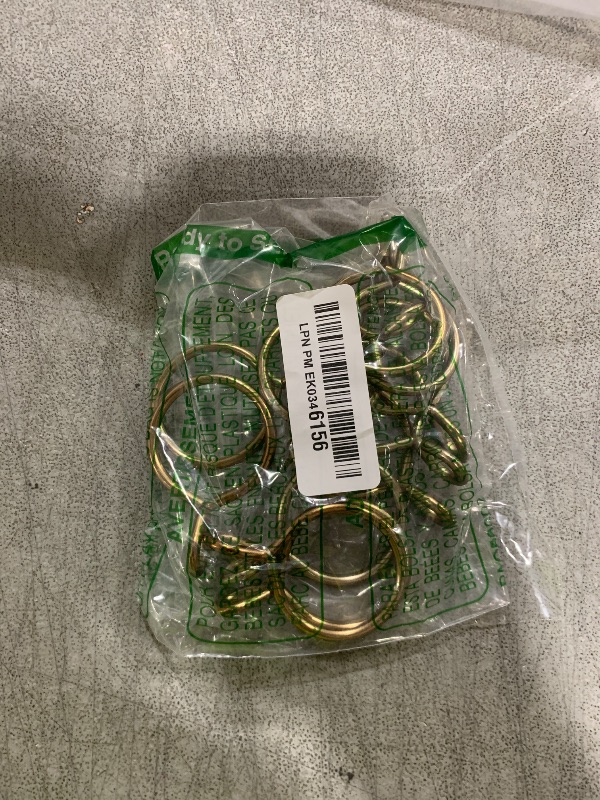 Photo 1 of Ivilon Drapery Eyelet Curtain Rings - 1.7" Ring for Curtain Hook Pins, Set of 14 - Warm Gold