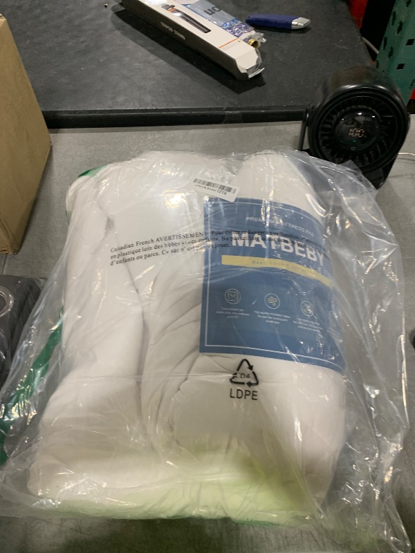 Photo 1 of MATBEBY Full Size Mattress Pad - Cooling Breathable Mattress Topper, Quilted Fitted Mattress Protector, Pillow Top Mattress Cover with 8-21" Deep Pocket, Soft, Machine Washable, White, 54x75 Inches