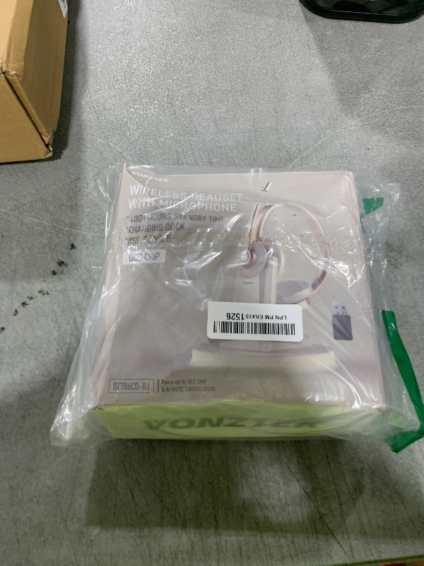 Photo 1 of Wireless Headset, Bluetooth Headset with Microphone, AI Noise Canceling Mic & USB Dongle, Wireless Headphones with Mic Mute & Charging Base for Work from Home/Office/Call Center/PC/Laptop/Zoom