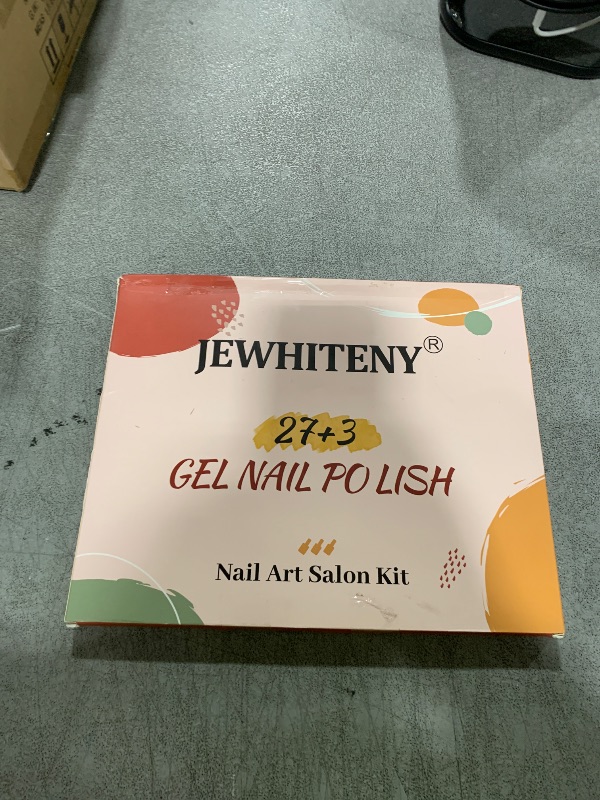Photo 1 of JEWHITENY 30pcs Gel Nail Polish Kit With 27 Colors + Matte Top Coat, Base Coat And Top Coat Polish Set For Manicure Nail Art Salon/Home Starter (Packaging May Vary)