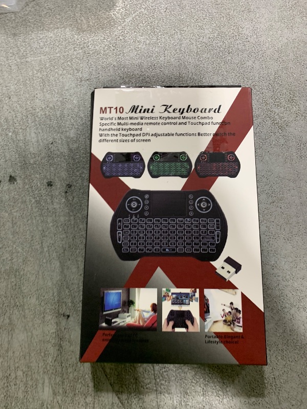 Photo 1 of EASYTONE Backlit Mini Wireless Keyboard with Touchpad Mouse Combo Remote Control with Rechargeable Li-ion Battery and Multimedia Keys for Android TV Box HTPC PS3 Smart TV PC X-Box Linux Windows MacOS