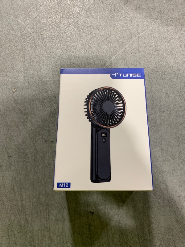 Photo 1 of TUNISE Portable Handheld Fan, 4000mAh, 180 Adjustable, 6 Speed Wind, USB Rechargeable Foldable Fan with Real-Time Electricity Display