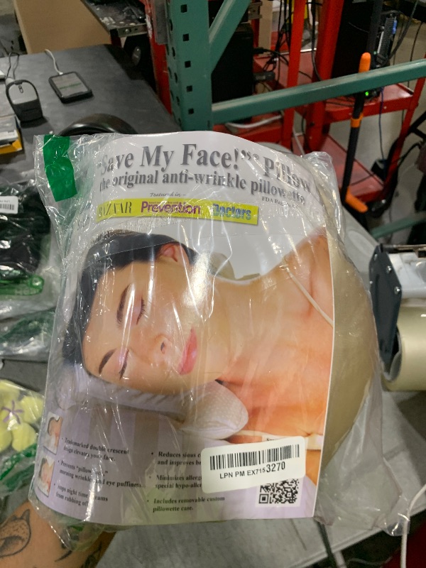 Photo 1 of Save My Face!" La Petite Pillow (Champagne, Satin)