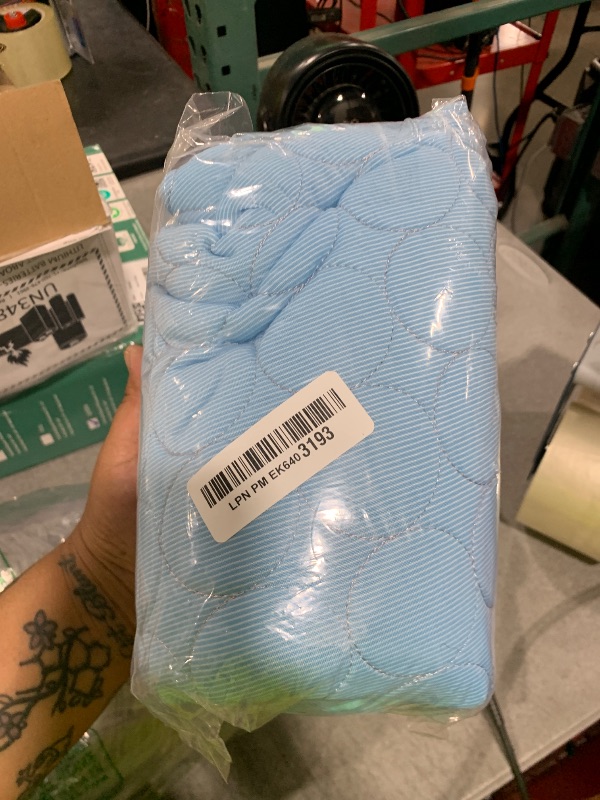 Photo 1 of MICROCOSMOS Summer Cooling Mat & Sleeping Pad- Water Absorption Top, Materials Safe, Easy Carry, EZ Clean. Keep Cooling for Pets, Kids and Adults.(Blue, 28" x 22")