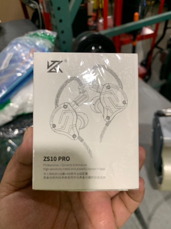 Photo 1 of Linsoul KZ ZS10 Pro, 4BA+1DD 5 Driver in Ear Monitor, HiFi Wired Earbuds, Gaming Earbuds, Hybrid IEM Earphones with Stainless Steel Faceplate, Detachable Cable for Musician(Without Mic, Glare Blue)