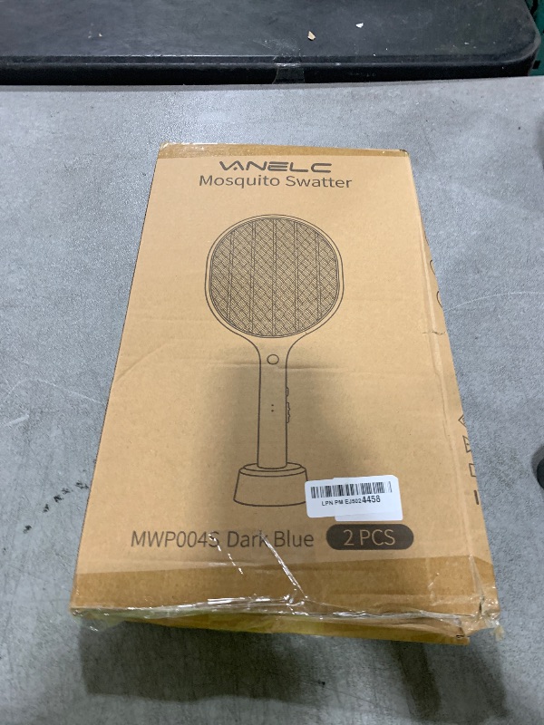 Photo 1 of Electric Fly Swatter 2 Pack, 3000V Bug Zapper Racket Fly Zapper with 1500mAh Rechargeable Battery, Indoor Outdoor Fly Trap Mosquito Killer with 3-Layer Safety Mesh for Home, Kitchen, Patio, Camping