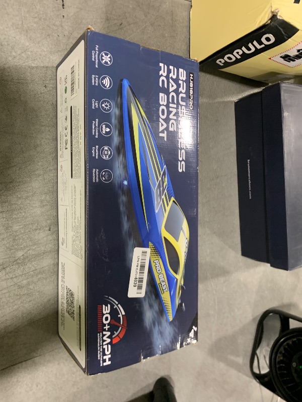 Photo 1 of TOPCHOIC Brushless RC Boat 30+MPH, Big Remote Control Boats for Adults and Kids, Fast Racing Boat with Self-Righting, LED Lights, Waterproof, RTR, Sailboat for Lake, River, Saltwater and Pools