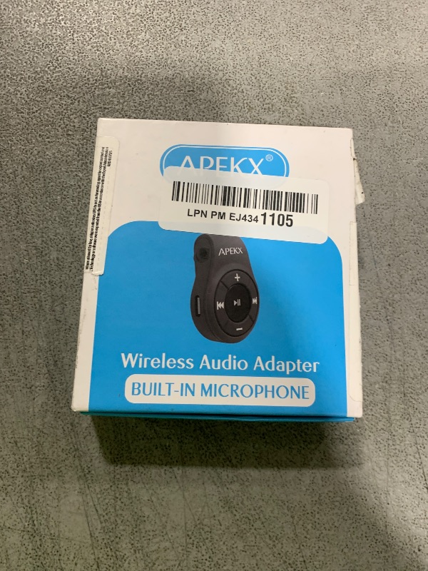Photo 1 of APEKX Clip Bluetooth Audio Adapter for Headphones, Headset, Speaker, Wireless Receiver with MIC for Hands-Released Call and Music