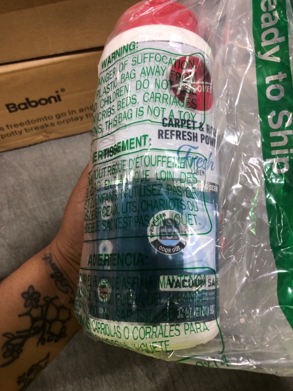 Photo 1 of Hoover Carpet and Room Refresher, 32 oz, Carpet Powder, Odor Remover, Fresh Linen Scent, Vacuum Cleaner Safe, For Use on Carpets, Rugs, Couches and More, For Home Use