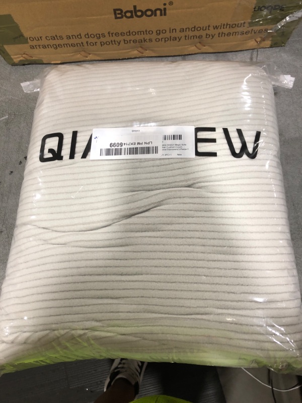 Photo 1 of OHSIO Sectional Couch Covers, Wear Resistant Stretch Sofa Covers Washable Soft Couch Cushion Covers Anti Slip Furniture Protector Sofa Slipcovers for Pets(4 Pieces 3 Seaters+1 Chaise, Light Gray)