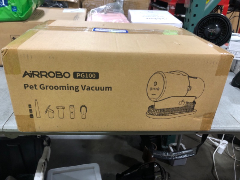 Photo 1 of AIRROBO Dog Grooming Vacuum, Dog Grooming Kit,12000Pa Strong Pet Vacuum, 2L Large Capacity Vacuum for Shedding Grooming Hair, Quiet,PG100