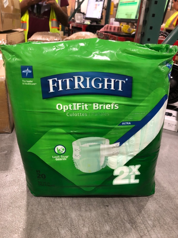Photo 1 of Medline FITULTRAXXLZ FitRight Ultra Briefs, XX-Large (Pack of 20)