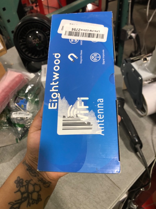 Photo 1 of Eightwood Dual Band WiFi Antenna 2.4GHz 5GHz RP-SMA WiFi Antennae with 6.5ft Extension Cable for PC Desktop Computer PCI PCIe WiFi Bluetooth Card Wireless Network Router