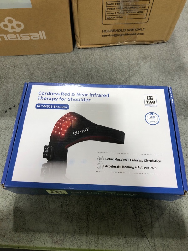 Photo 1 of TUOYR Cordless Red Light Therapy for Shoulder Pain Relief 4000mAh Battery Portable Wireless Near Infrared Light Therapy Devices Wearable Wrap for Arm Body Muscle Relax Treatment Pad