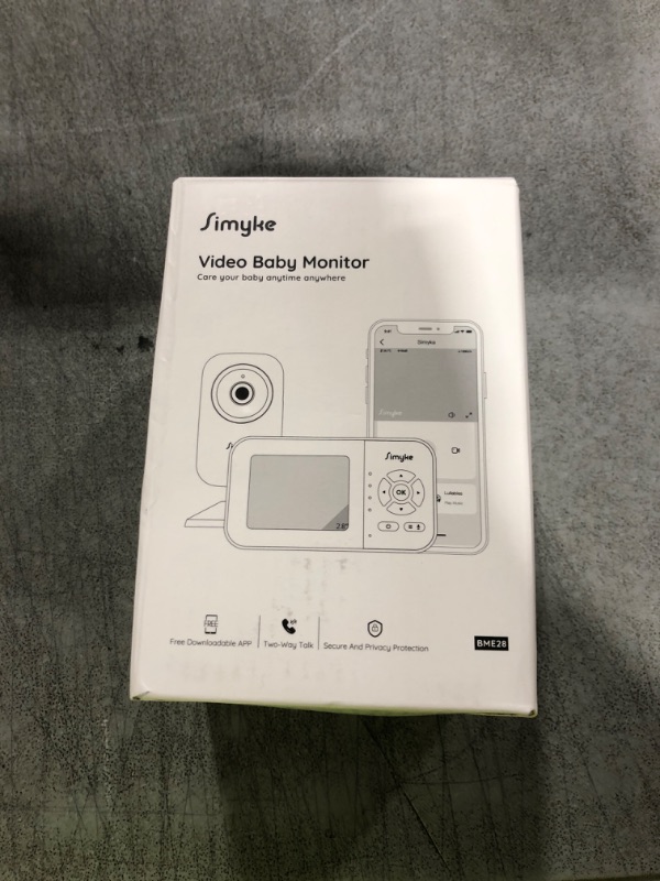 Photo 1 of Simyke Upgrade Video Baby Monitor,WiFi Baby Camera,2.8" Display and App Control,1200ft Long Range,2 Way Talk,Auto Night Vision,Sound Alert,VOX,Temperature Sensor 5 Lullabies Feeding Remind,Home Use