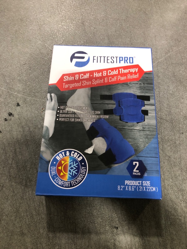 Photo 1 of Shin Splint Ice Packs, HSA and FSA Eligible Reusable Hot and Cold Therapy Wrap | Leg or Calf Pain Relief | Advanced Soft Gel Technology | Freezable and Microwavable | Running Injuries & Recovery